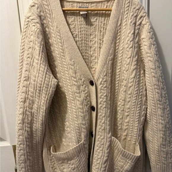 Duluth Trading Company Women's Fisherman Long Cardigan - Wool & Cashmere Blend - Picture 3 of 10